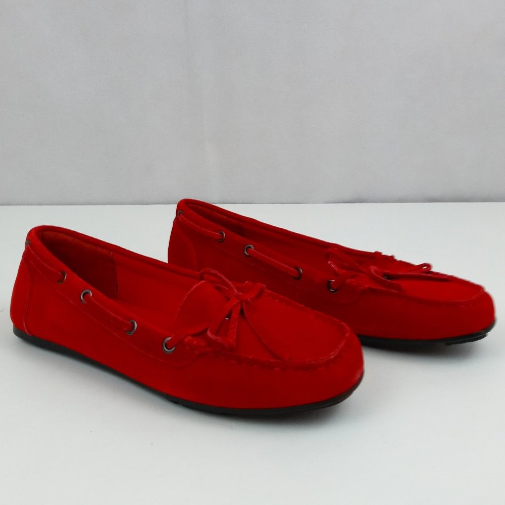 NWB St. Johns Bay Loafers Cammie Red Shoes Sz 7.5